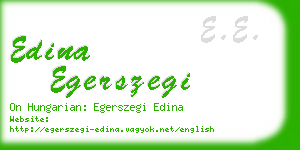 edina egerszegi business card